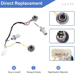 PANNUOSCS Tail Light Lamp Wiring Harness with 8 Halogen Bulbs Compatible with 2011 2012 2013 2014 Hyundai Sonata 92450-3Q000 (Pack of 1)