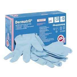 Dermatril 740 Gloves - blue - 8