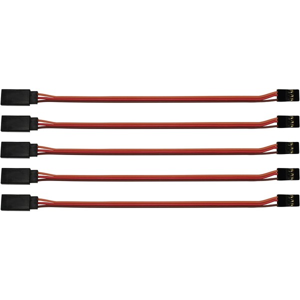 Apex RC Products 6" / 150mm JR Style Servo Extension - 5 Pack 1006