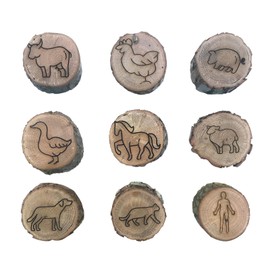 Animal Foot Print Stamp - Craft Stamps - Animal Stamp for Craft, Wooden Animal Paw Stamp, Art Stamps, Creative Footprint Stamp