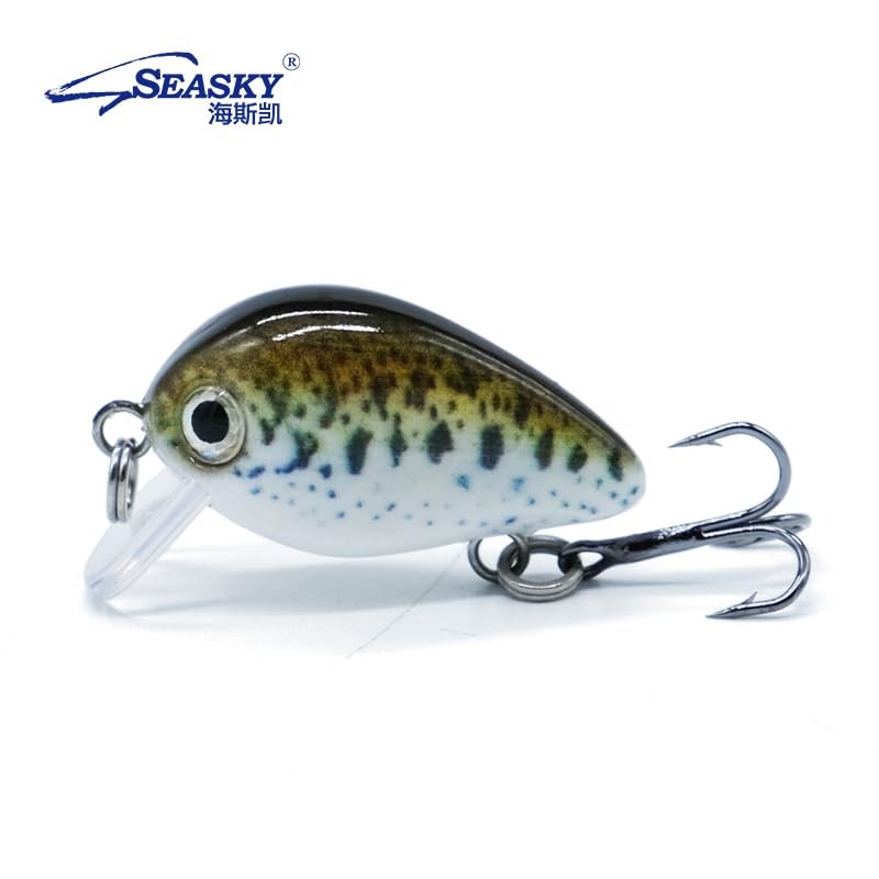 SEASKY 2.5cm 1.5g Mini Crankbait Fishing Lures, Bass Hard Topwater