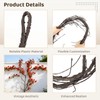 9.8 Ft Brown Artificial Grapevine Garland, Small Faux Tree Trunk