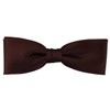 TigerTie Pre-Tied Slim Bow Tie Plain + Box, dark brown