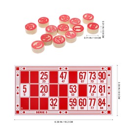 Kisangel Russian Bingo Game Set - Wooden Bingo Chess Board for Family Party Entertainment - Multi-Color Design with Smooth Edges