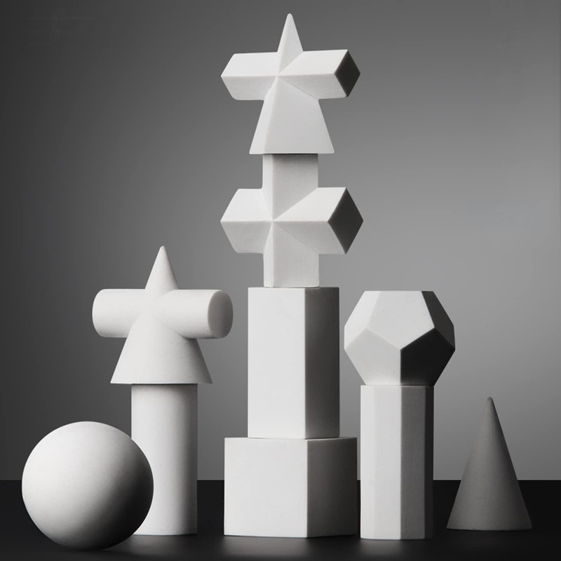 10PCS Art Crafts 3D Gypsum Geometry Sketch Basic Form Learning