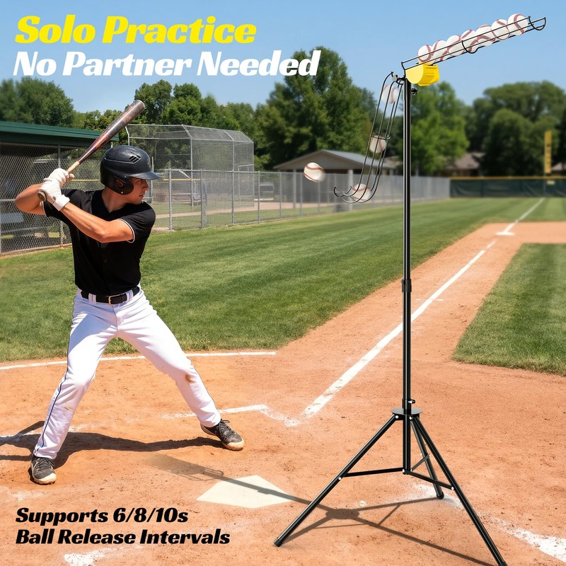 JASCOPRO Electric Baseball Soft Toss Machine for Batting Practice