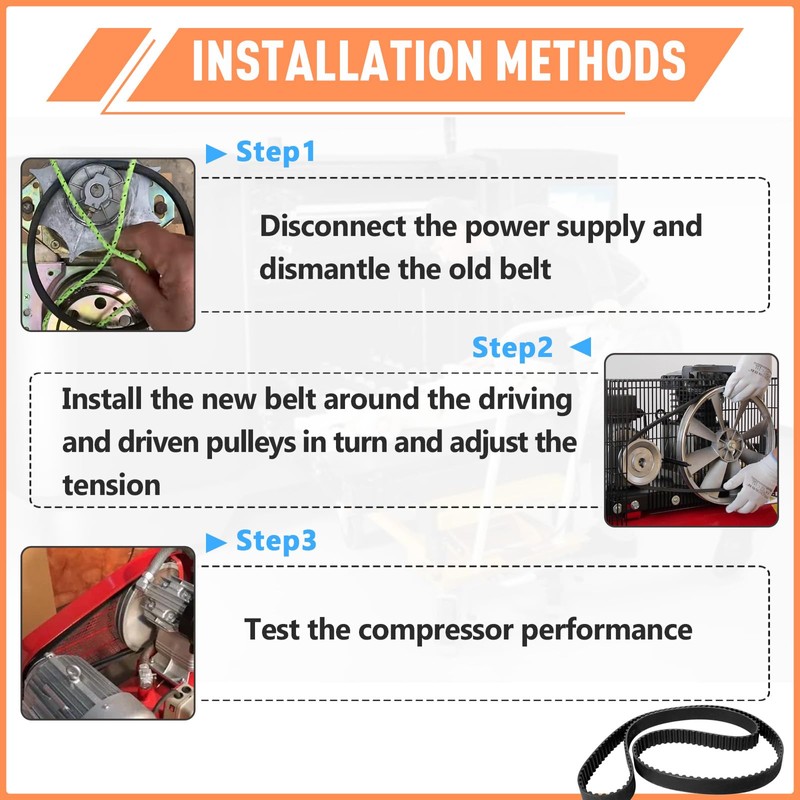 OF60150HA Replacement Belt Compatible with Ridgid Compressor Belts - Fits