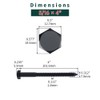 5/16 x 4 Black Hex Head Lag Screws Bolts (10