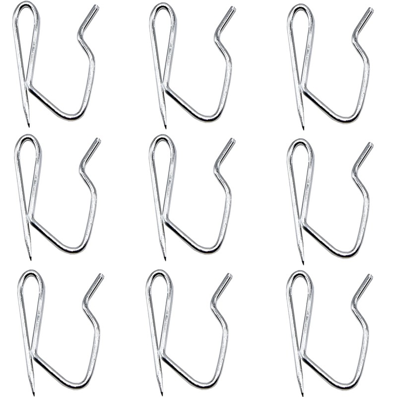 Metal Curtain Hooks, Nydotd Rustproof Steel Plated Zinc Hooks Heavy-Duty