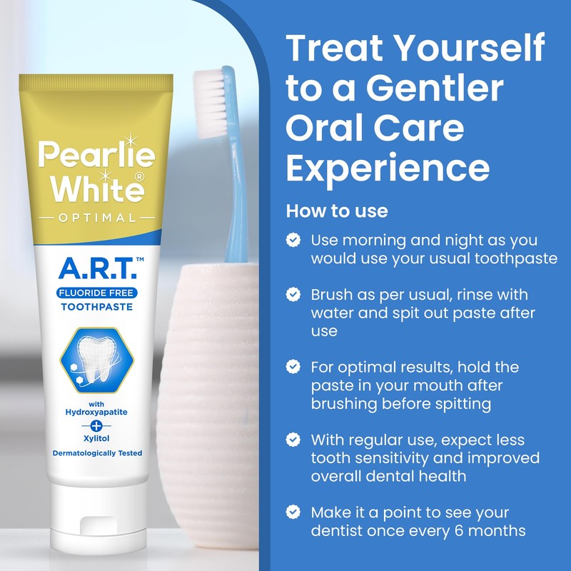 Pearlie White Active Remineralization Fluoride Free Toothpaste - 3.8oz/110gm -