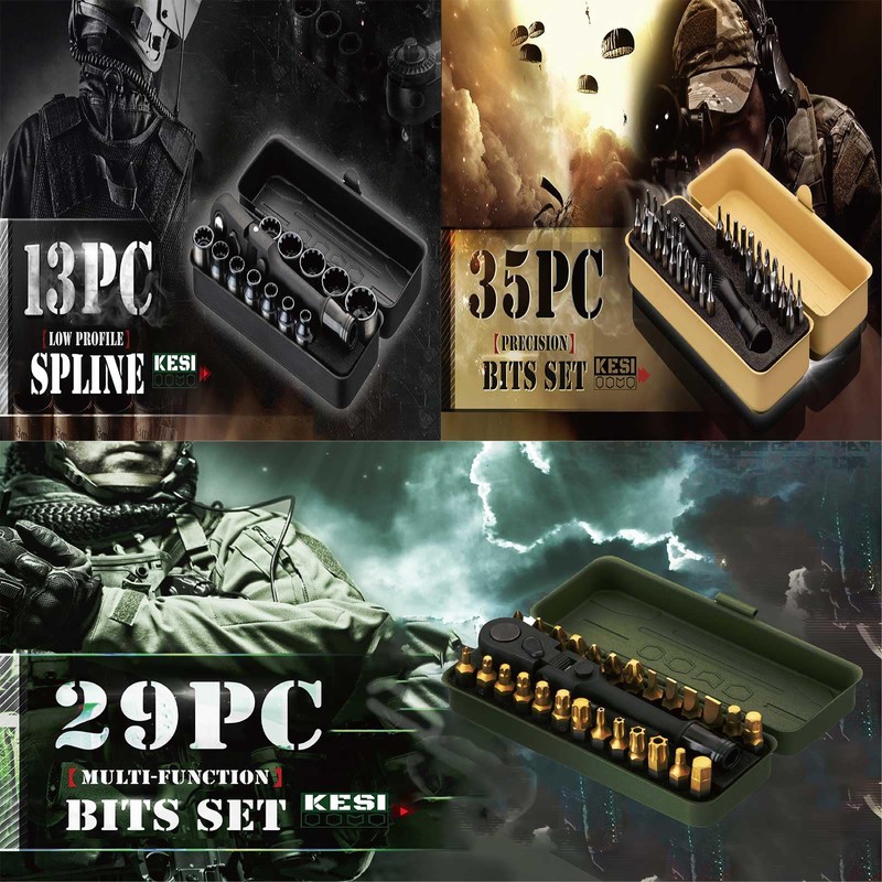 KESI Tool Torx Bit Set 77-Piece, Fully Armed Bits Ratchet