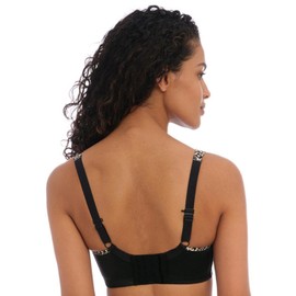 Freya Women's Sonic Underwire Spacer Molded Sports Bra, Opaque, Pure Leopard Black, 28E