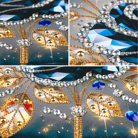 MXJSUA Special Shape Diamond Painting Kits for Adults, Special Shaped Crystal Rhinestones Diamond Art Painting for Home Wall Decoration Gift 12×16 inch, Diamond Rose