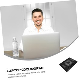 STOBOK 14 Inch Laptop Cooling Pad Silent Radiator Gaming Laptop Stand Air Cooling Pad Charging