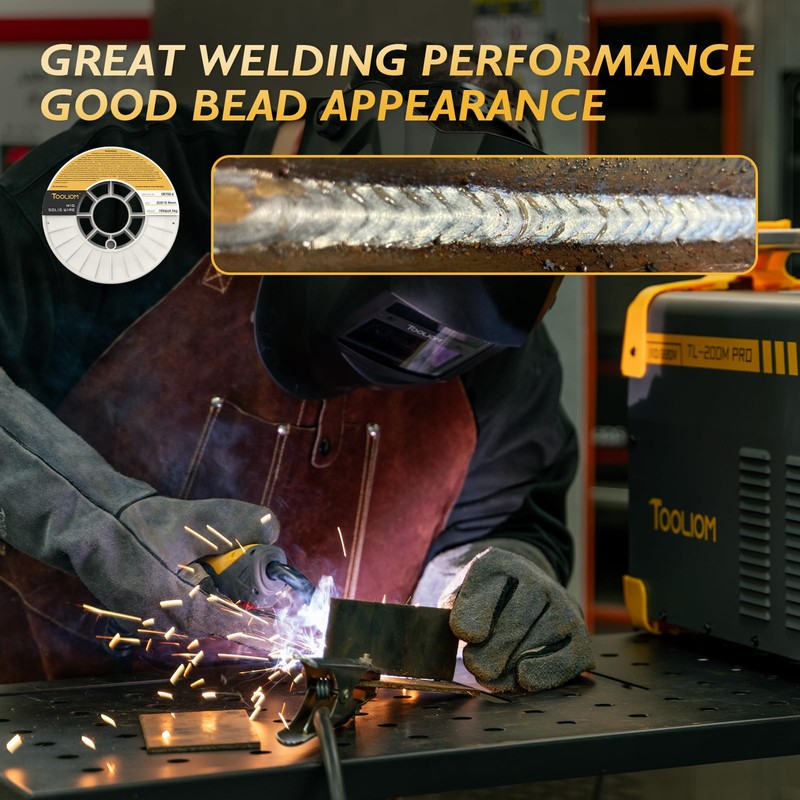 TOOLIOM ER70S-6 .035"(0.9 mm) Mild Steel MIG Solid Welding Wire