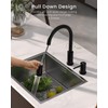 APPASO 2 Hole Kitchen Faucet, 3 Modes Matte Black Kitchen