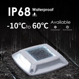 hoyiours Solar Floor Lights Outdoor Pack of 6 Solar Lights for Outdoor Garden Solar Lights IP68 Waterproof Floor Spotlight for Garden Paths Walkways Lawn Garage with Car On/Off White