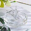 H&D Well-Crafted Crystal Glass Wedding Ring Holder