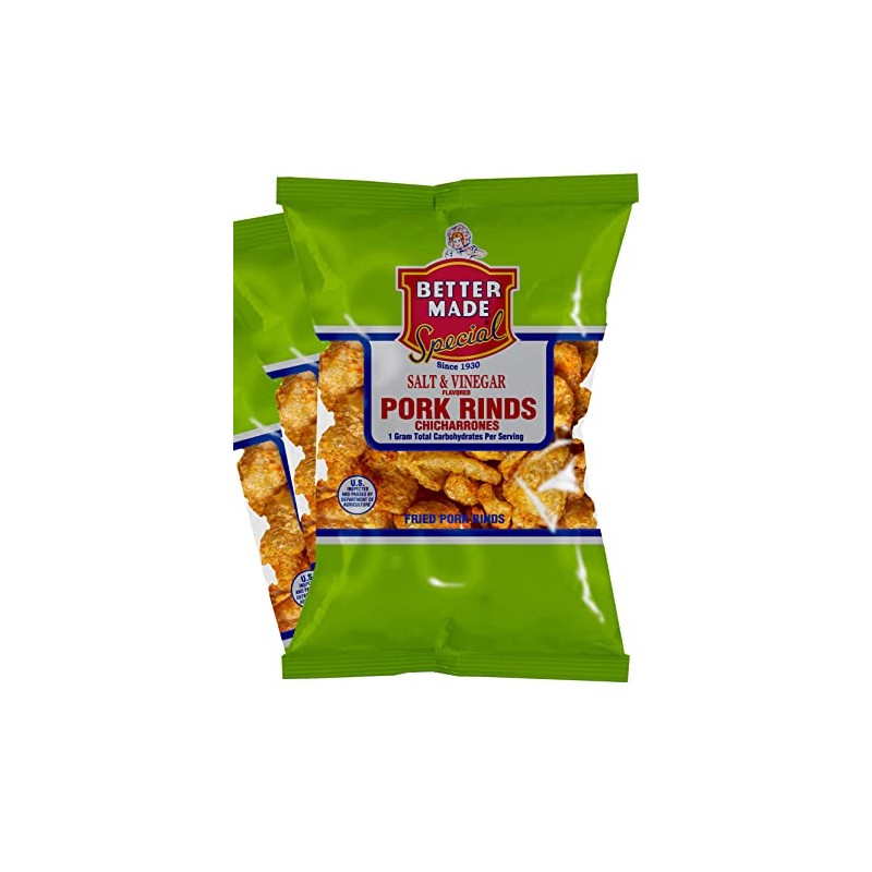 Better Made Salt & Vinegar Flavored Pork Rinds Chicharrones -