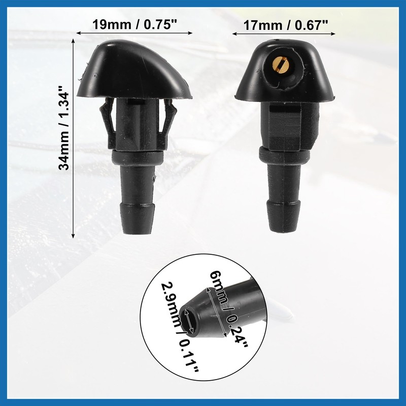 A ABSOPRO Windshield Wiper Washer Nozzle Spray Jet for Honda