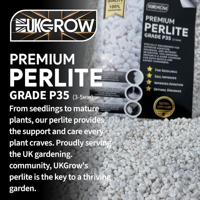 UKGrow Essential Perlite 2L: Horticultural Excellence in Medium Granules for