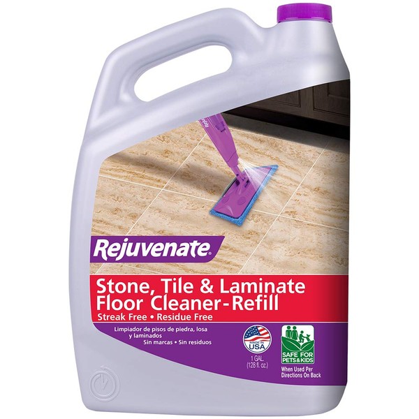Rejuvenate High Performance Stone Tile and Laminate Floor Cleaner Streak-Free Formula Dries Fast 128oz Covers up to 2,000 SqFt