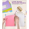Hardcover Spiral Notebook journal with Removable Dividers Tabs, 300 Pages