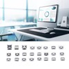 240 Pcs Micro USB Connector Set Stainless Steel Single Row