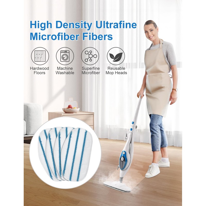 Steam Mop Pads Compatible with PurSteam ThermaPro 10-in-1 and ThermaPro