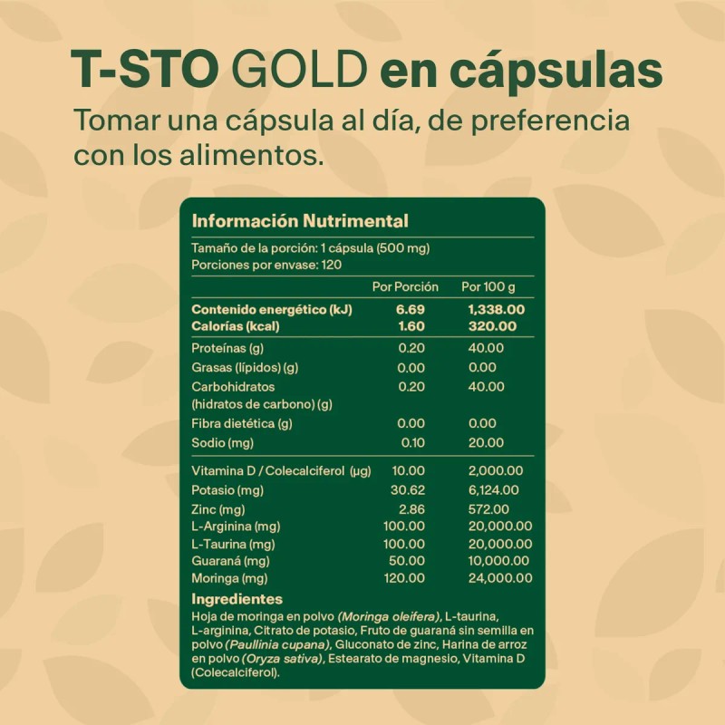Precursor Testo Gold Con Maca 120 Capsulas | Vitalbotanics Testo