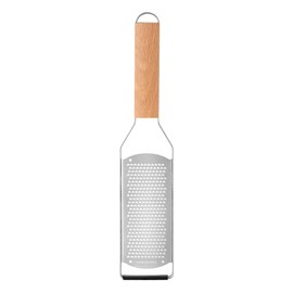 Kitchen Cheese Grater Lemon Zester Flat Handheld Grater Ergonomic Natural Wood Handle
