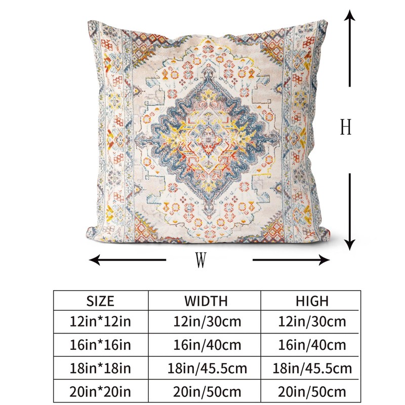 Snycler Set of 2 Boho Style Throw Pillow Cover Ethnic