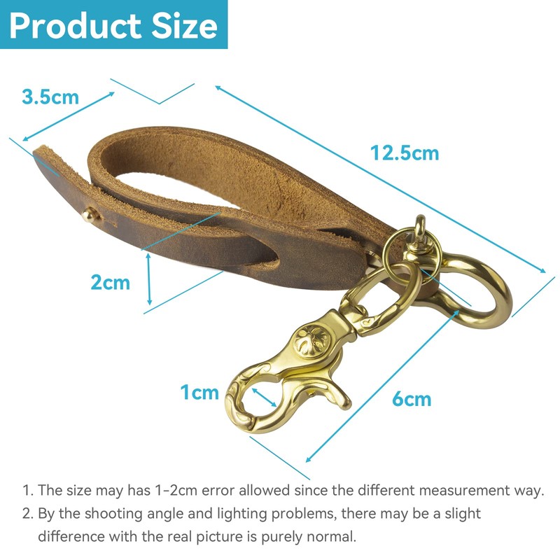 Leather Glove Holder Strap with Pure brass Clip Motorcycle Riding