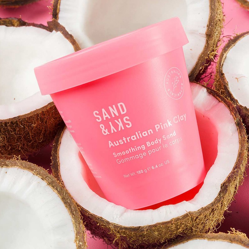 Sand & Sky Australian Pink Clay Smoothing Body Sand 180g