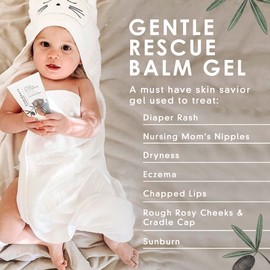 VIVAIODAYS - Olive Oil Rescue Balm Gel to Soothe Skin, Prevent Diaper Rash & Relieve Eczema, Gel Moisturizer for Face, 100% Natural, 96.8% Organic, COSMOS ORGANIC Certified, Safe for All Ages, 75 ml