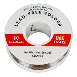 RadioShack SnCu 99.3/0.7 Lead-Free Solder, 0.032" Diameter - 3.0 oz. Spool