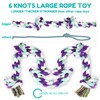 loncoldy Dog Rope Toy 42In 6 Knots Indestructible Natural Cotton