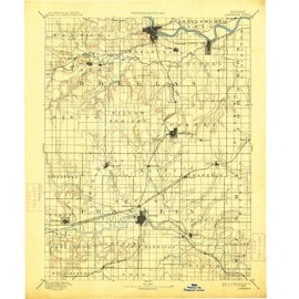 YellowMaps Lawrence KS topo map, 1:125000 Scale, 30 X 30 Minute, Historical, 1889, Updated 1913, 19.92 x 16.57 in - Paper