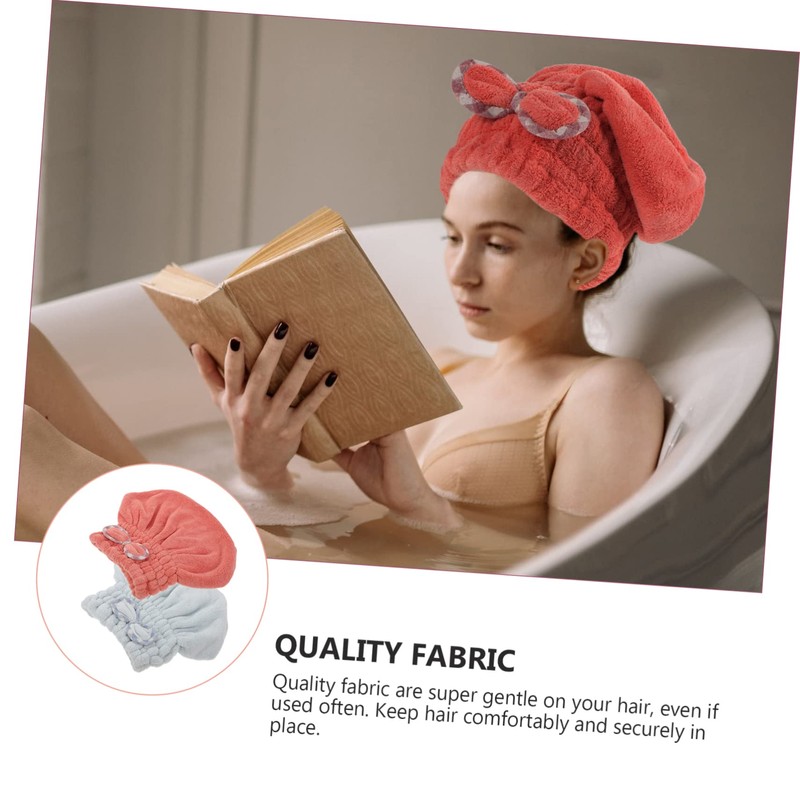 OHPHCALL Hair Drying Towel Wrap Hat Absorbent for Women Large