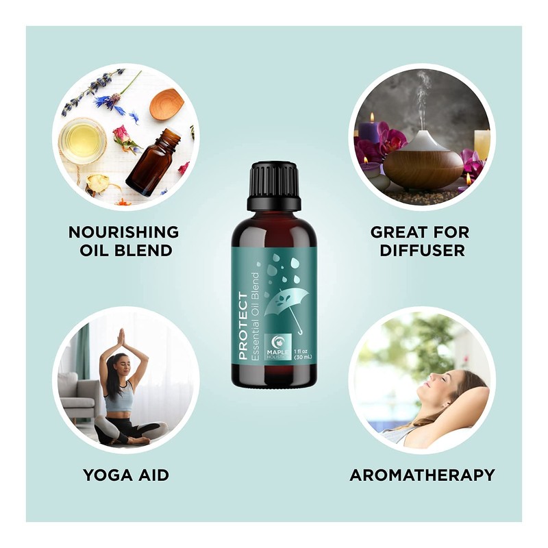 Maple Holistics Maple Holistics Essential Oil Set - Breathe Protect