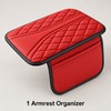 Universal Leather Car Armrest Storage Bag with Center Console Riser