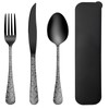 Portable Travel Silverware Set with Case 18/8 Stainless Steel Flatware