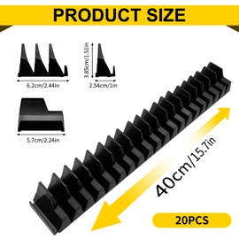 Dtructiew 80-Piece Magnetic Wrench Organizer Set for Tool Drawers, Modular SAE/Metric Tool Storage with Labeled Slots, Perfect Tool Storage Holder, Father's Day/Birthday Gift for Mechanics