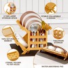 Greenual Bamboo Dish Drying Rack with Utensil Holder, 2 Tier