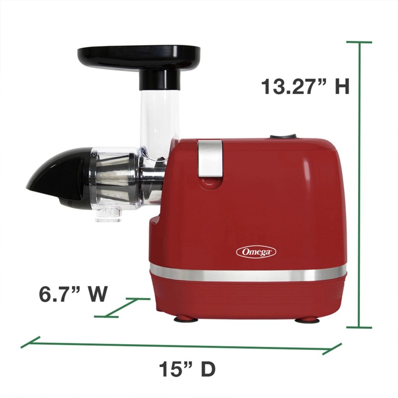 Omega H3000RED Juicer Cold Press 365 Slow Masticating Easy to