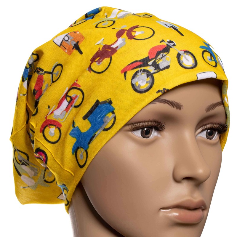 MZA Retro Multifunctional Tube Scarf in Polybag, Yellow, multi-coloured.