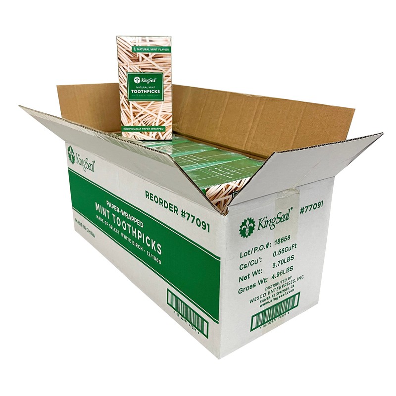 4,000 Count | KingSeal Individually Paper Wrapped MINT Flavored Birch