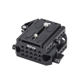 Nitze 15 mm LWS Camera Base Plate, Universal Baseplate for Manfrotto Standard, Quick Assembly and Disassembly for Cameras and Cages PB13