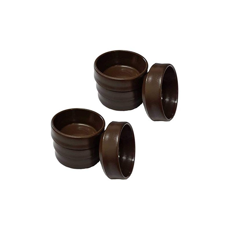Brown Castor Cups 37mm Protect Wooden, Laminate, Tiled Floors and