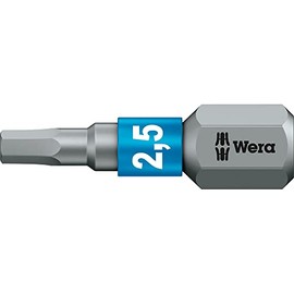 Wera 05056682001 2.5 x 25 mm 840/1 BTZ Bits - Silver